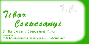 tibor csepcsanyi business card